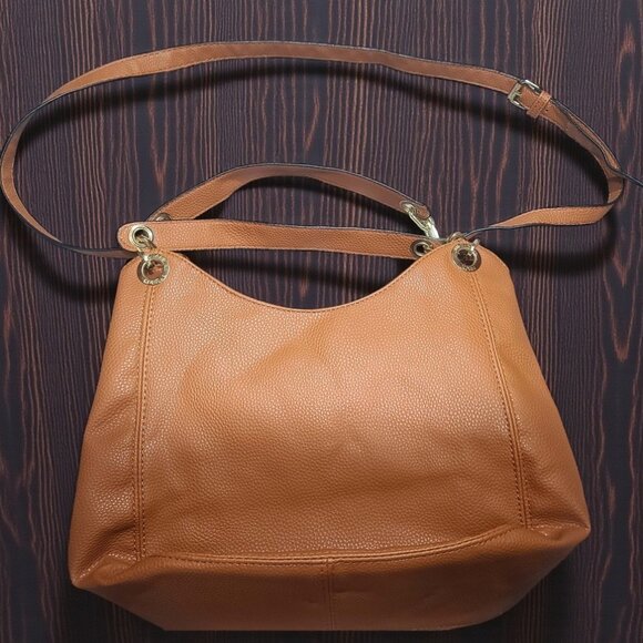 Michael Kors Convertible Crossbody Handbag – Tan Pebbled Vegan Leather - Picture 3 of 11